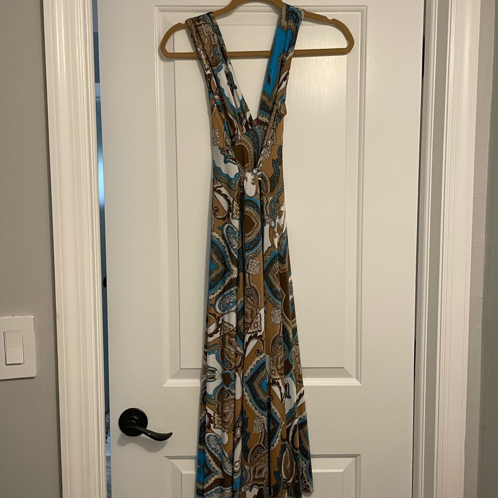 Paisley Print Maxi Dress